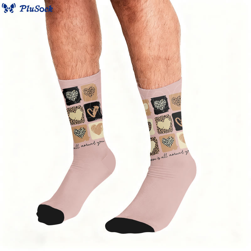 Socken mit Schmetterlingsherz und Leopardenmuster - image 2