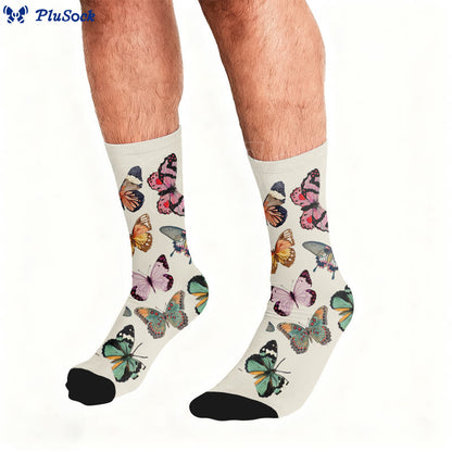 Socken mit Schmetterlingsherz und Leopardenmuster - image 1