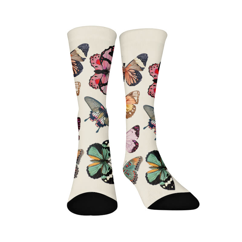Socken mit Schmetterlingsherz und Leopardenmuster - Schmetterling (1 Paar) - EU37-44 (US4-10) - image 7