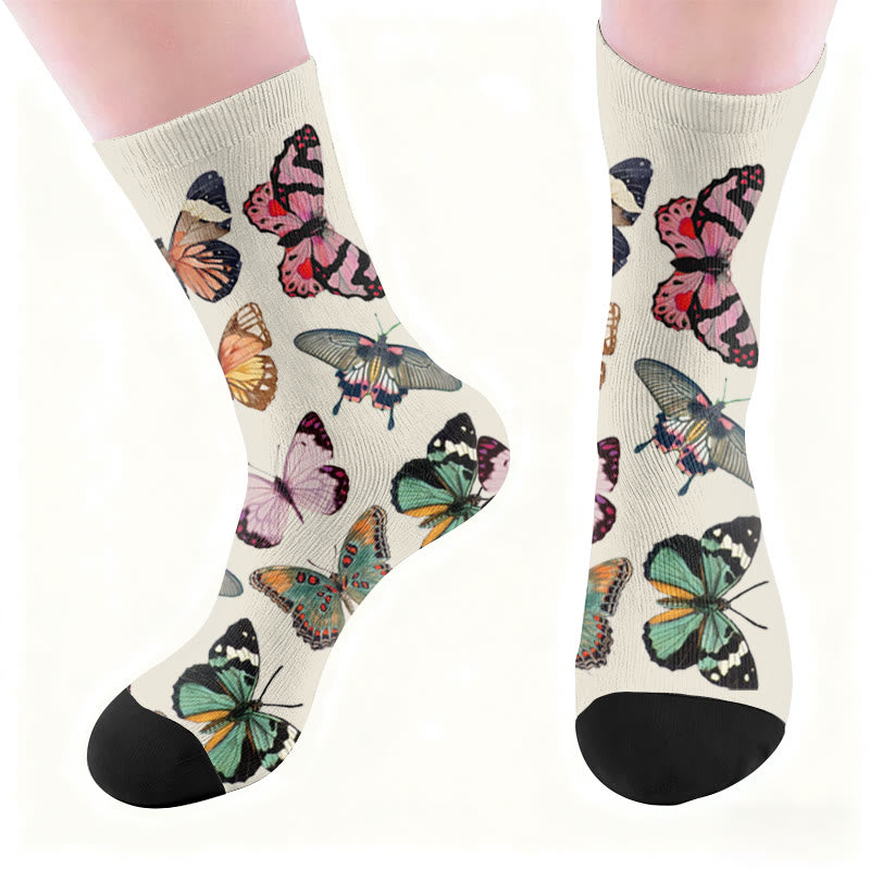 Socken mit Schmetterlingsherz und Leopardenmuster - image 4