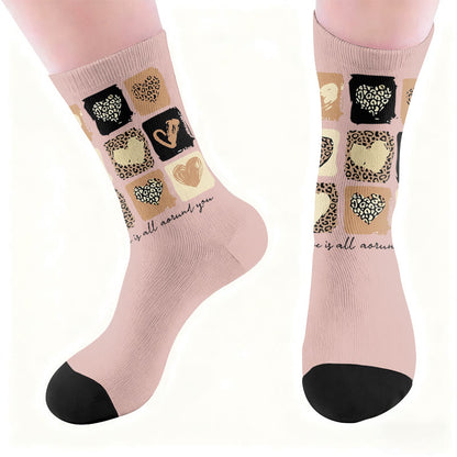 Socken mit Schmetterlingsherz und Leopardenmuster - image 5