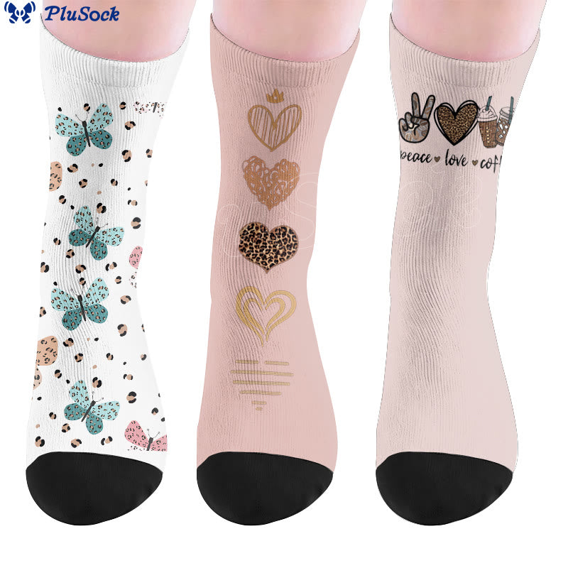 Schmetterlingsherz-Kaffeesocken - image 0