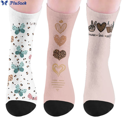 Schmetterlingsherz-Kaffeesocken - image 0