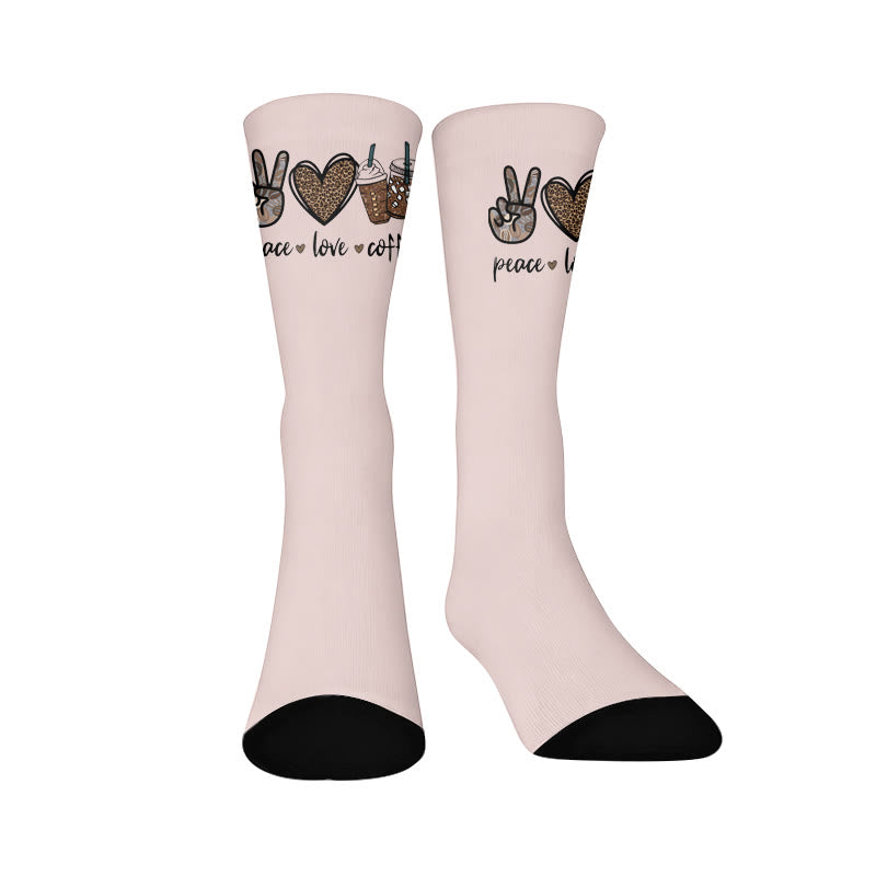 Schmetterlingsherz-Kaffeesocken - Kaffee (1 Paar) - EU37-44 (US4-10) - image 9