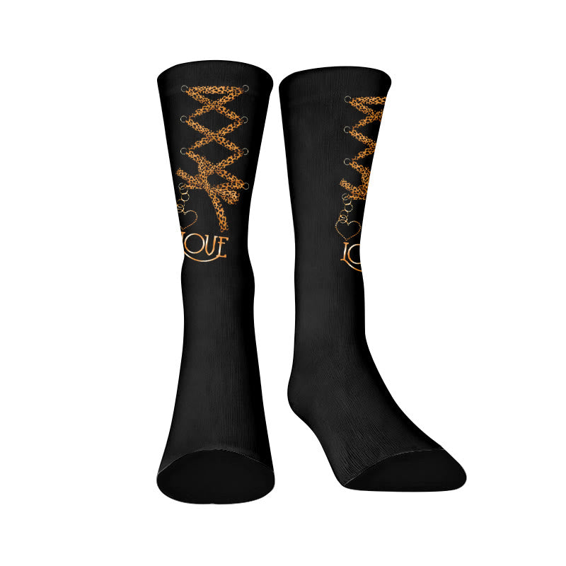 Socken mit Leopardenmuster - Leopardenmuster-Armbänder (1 Paar) - EU37-44 (US4-10) - image 7