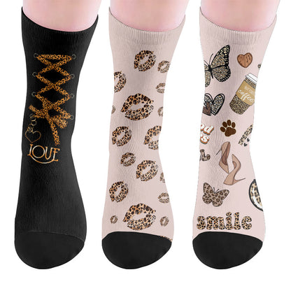 Socken mit Leopardenmuster - Mehrfarbig (3 Paare) - EU37-44 (US4-10) - image 10