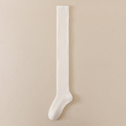 Übergroße, einfarbige Oberschenkelstrümpfe (2 Paar) - Beige - EU36-42 (US3-8,5) - image 12