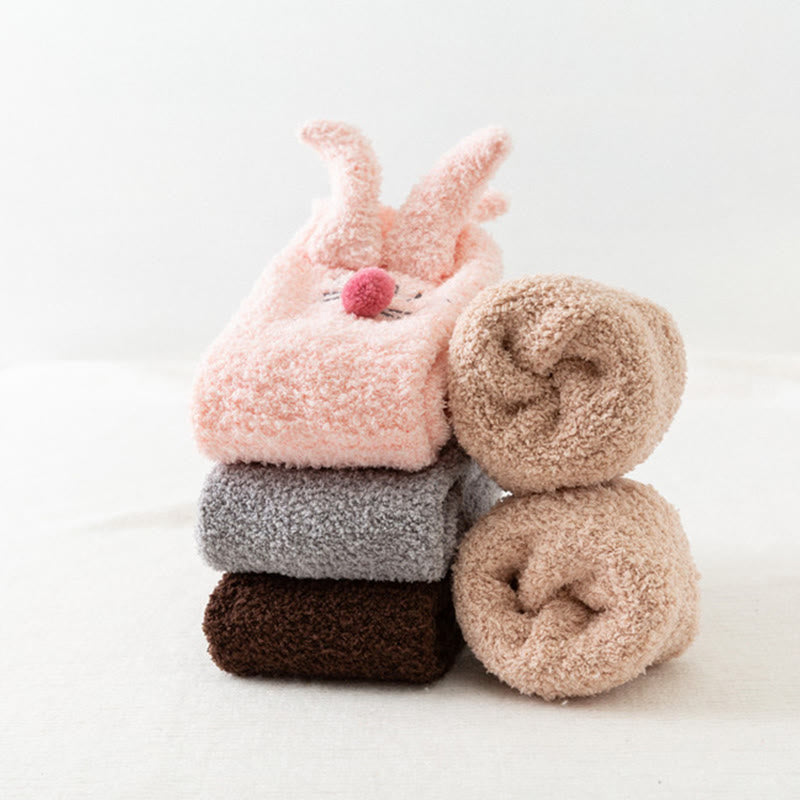 Plüsch-Hasenohren-Socken (3 Paar) - image 6