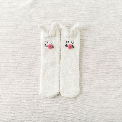 Plüsch-Hasenohren-Socken (3 Paar) - Weiß - EU36-40 (US3-7) - image 9