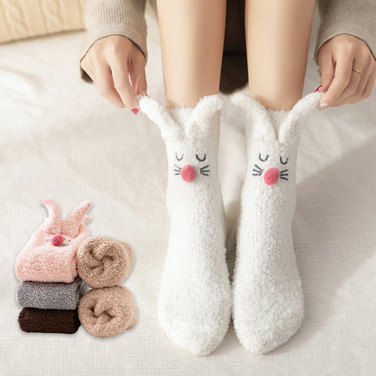 Plüsch-Hasenohren-Socken (3 Paar) - image 0