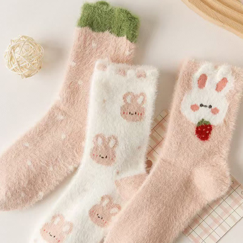 Niedliche Hasen-Viertelsocken (3 Paar) - image 2