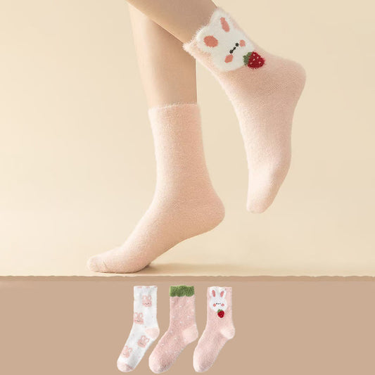 Niedliche Hasen-Viertelsocken (3 Paar) - image 0