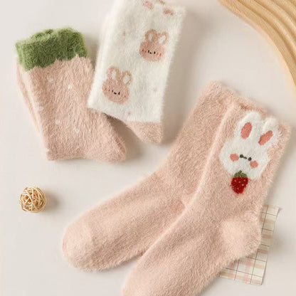 Niedliche Hasen-Viertelsocken (3 Paar) - image 3