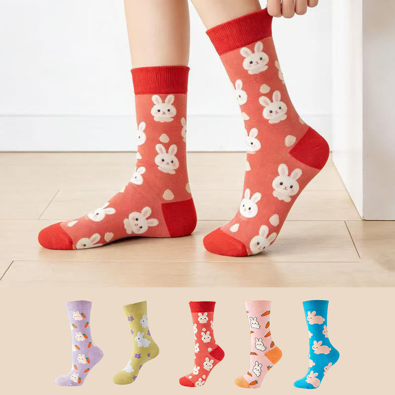 Lustige Cartoon-Viertelsocken (5 Paar) - Mehrfarbig - EU38-43 (US5-9) - image 0