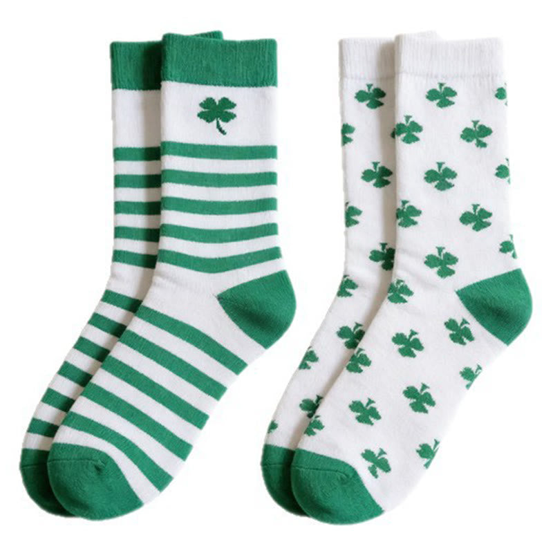 Socken mit vierblättrigem Kleeblattmuster (4 Paar) - image 6