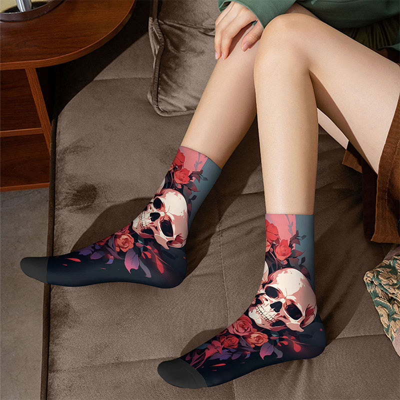 3D-Totenkopf-Viertelsocken (3 Paar) - image 1
