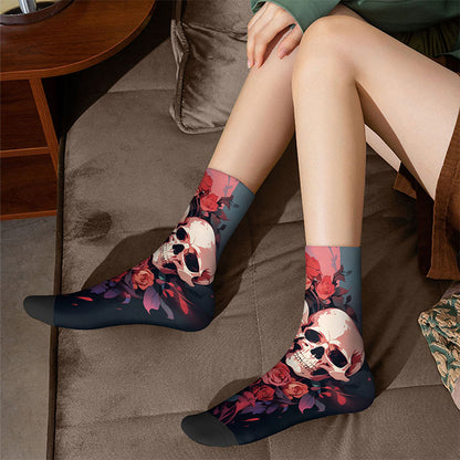 3D-Totenkopf-Viertelsocken (3 Paar) - image 1