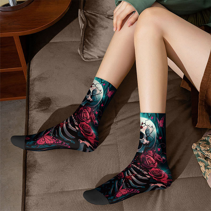 3D-Totenkopf-Viertelsocken (3 Paar) - image 3