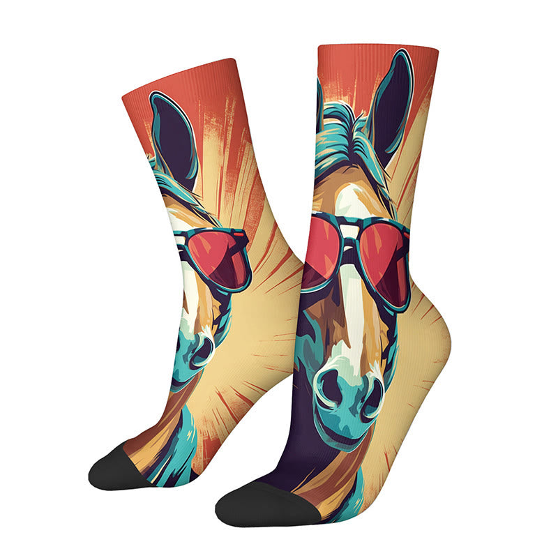 3D-Pferdefrosch-Viertelsocken (4 Paar) - image 4