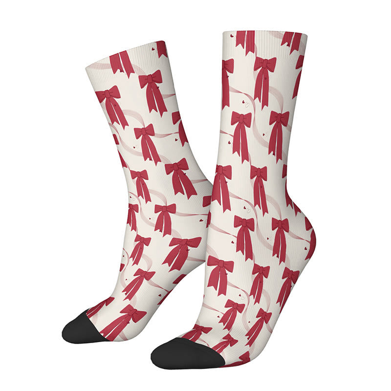 Socken mit 3D-Lippen und Schleife, Motiv: Vierteldollar-Münzen (3 Paar) - D - EU36-42 (US3-8,5) - image 6