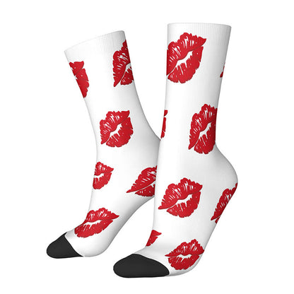 Socken mit 3D-Lippen und Schleife, Motiv: Vierteldollar-Münzen (3 Paar) - E - EU36-42 (US3-8,5) - image 7