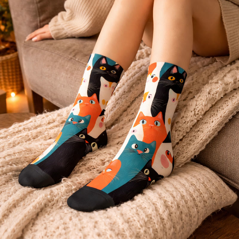 3D-Katzen-Socken (3 Paar) - image 1