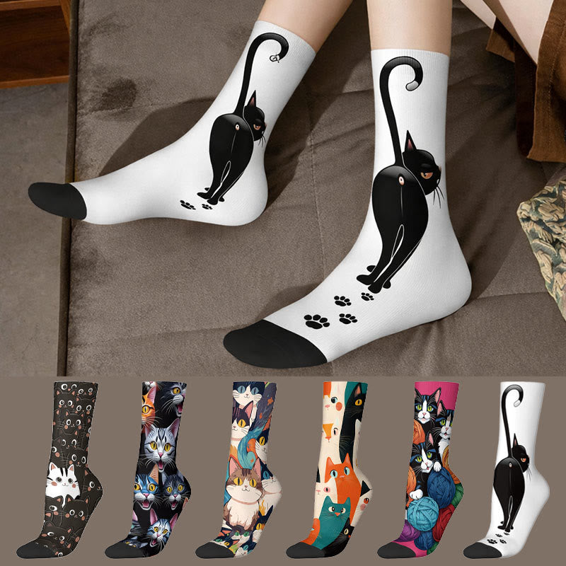 3D-Katzen-Socken (3 Paar) - image 0