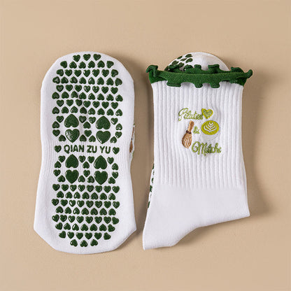 Kirschkaffee-Socken mit rutschfester Oberfläche (4 Paar) - image 7