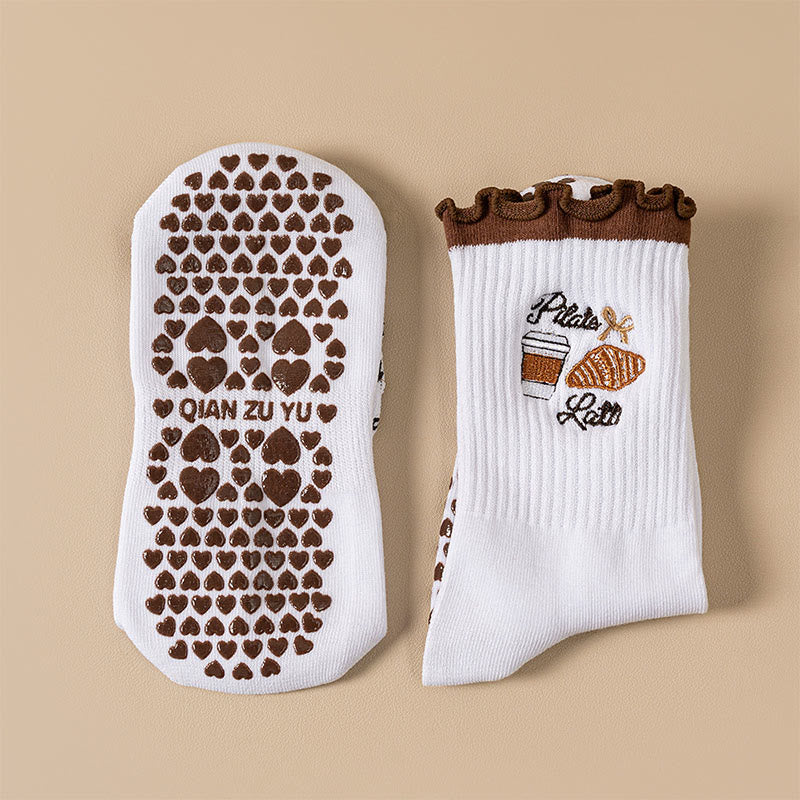 Yoga-Socken in Übergröße mit Kirschrot (4 Paar) - image 8