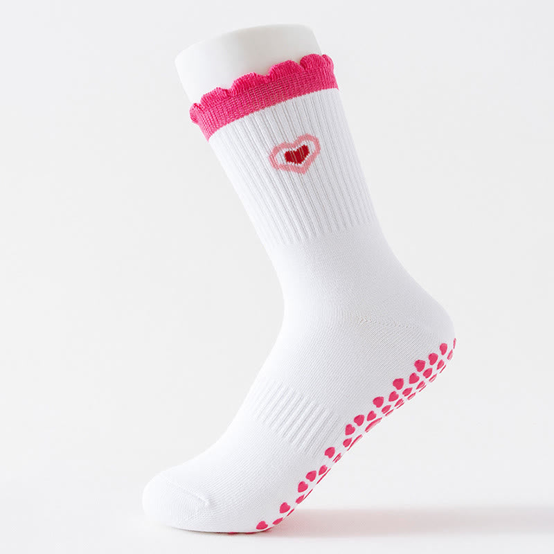 Kirschherz-Schleifen-Avocado-Socken mit rutschfester Oberfläche (4 Paar) - image 4