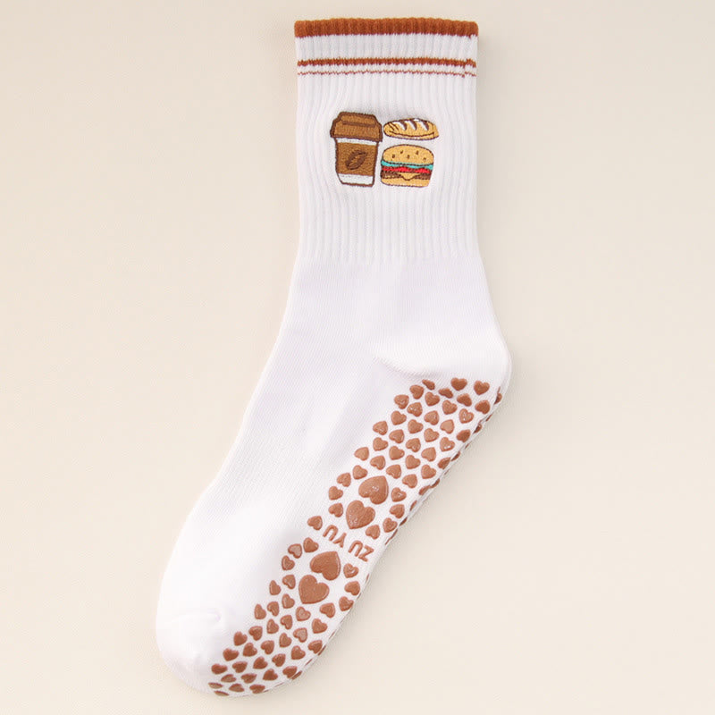 Yoga-Socken mit Welpenmotiv in Übergröße (3 Paar) - Hamburger - EU36-40 (US3-7) - image 10