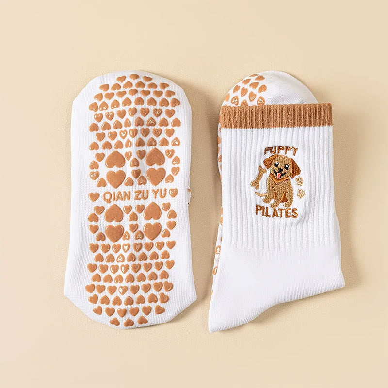 Yoga-Socken mit Welpenmotiv in Übergröße (3 Paar) - image 5