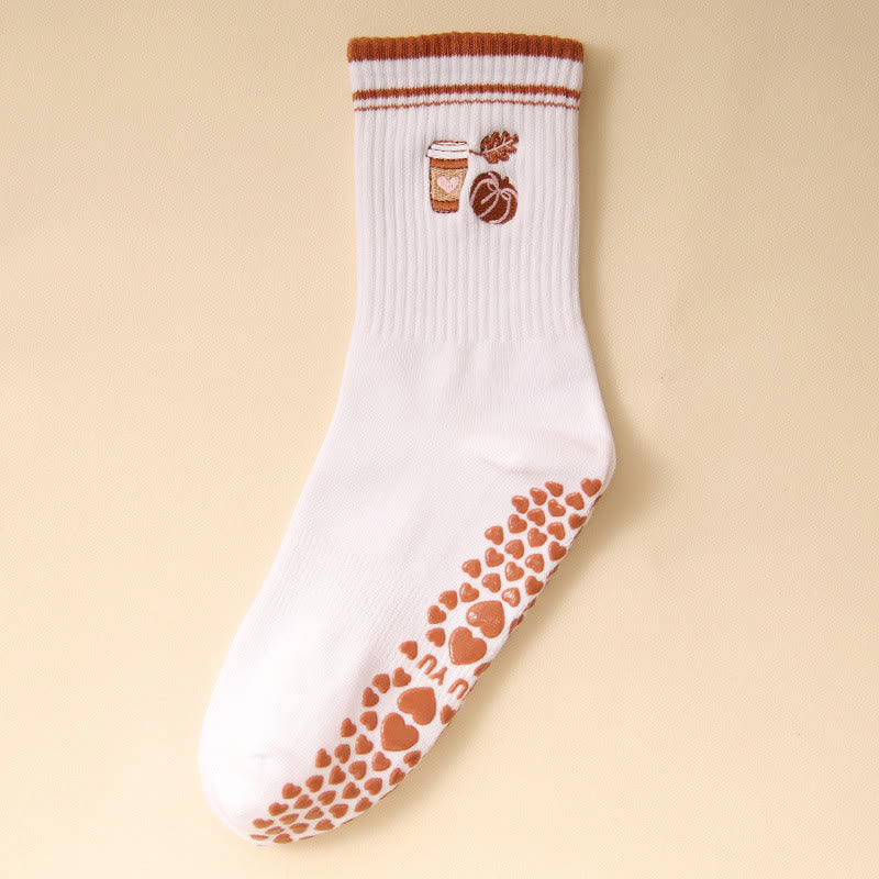 Yoga-Socken mit Welpenmotiv in Übergröße (3 Paar) - Kaffee - EU36-40 (US3-7) - image 8