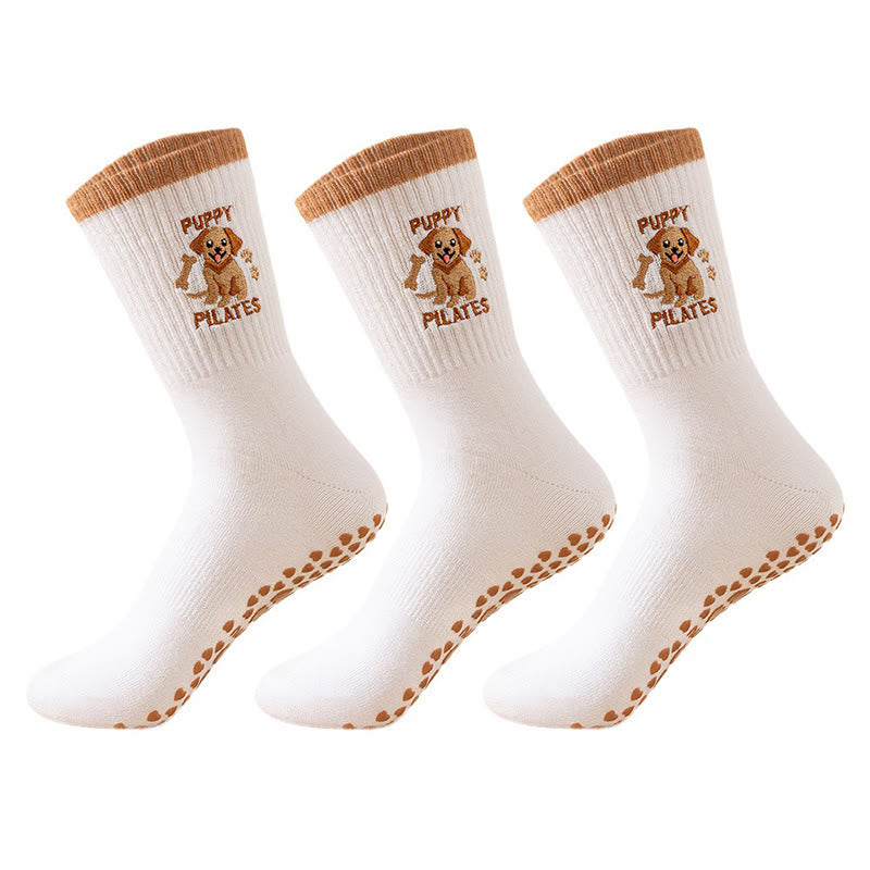 Yoga-Socken mit Welpenmotiv in Übergröße (3 Paar) - image 7