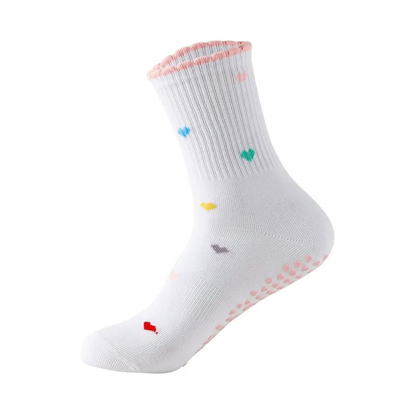 Socken mit Blumen-Kirsch-Herz-Sockengriff (4 Paar) - Herz - EU36-40 (US3-7) - image 14