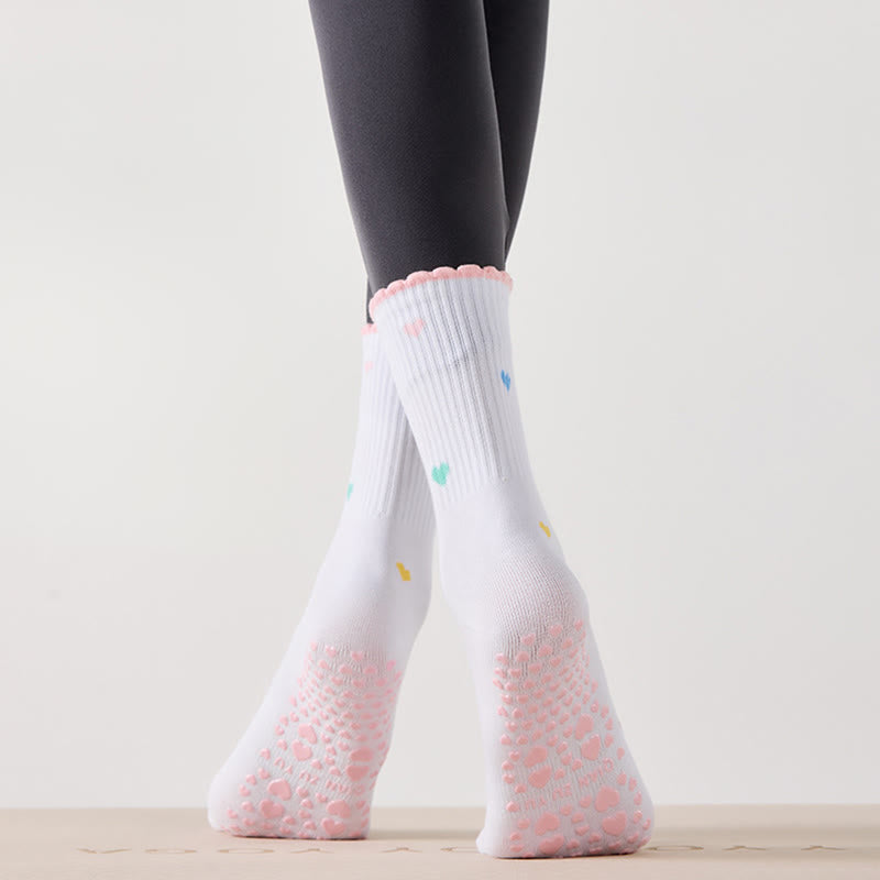 Socken mit Blumen-Kirsch-Herz-Sockengriff (4 Paar) - image 7