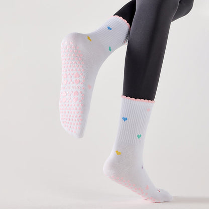 Socken mit Blumen-Kirsch-Herz-Sockengriff (4 Paar) - image 4