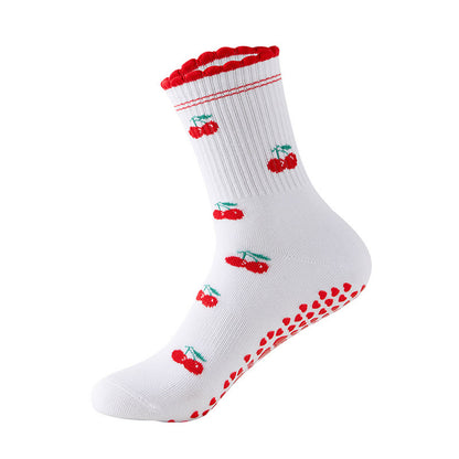 Socken mit Blumen-Kirsch-Herz-Sockengriff (4 Paar) - Rot - EU36-40 (US3-7) - image 13
