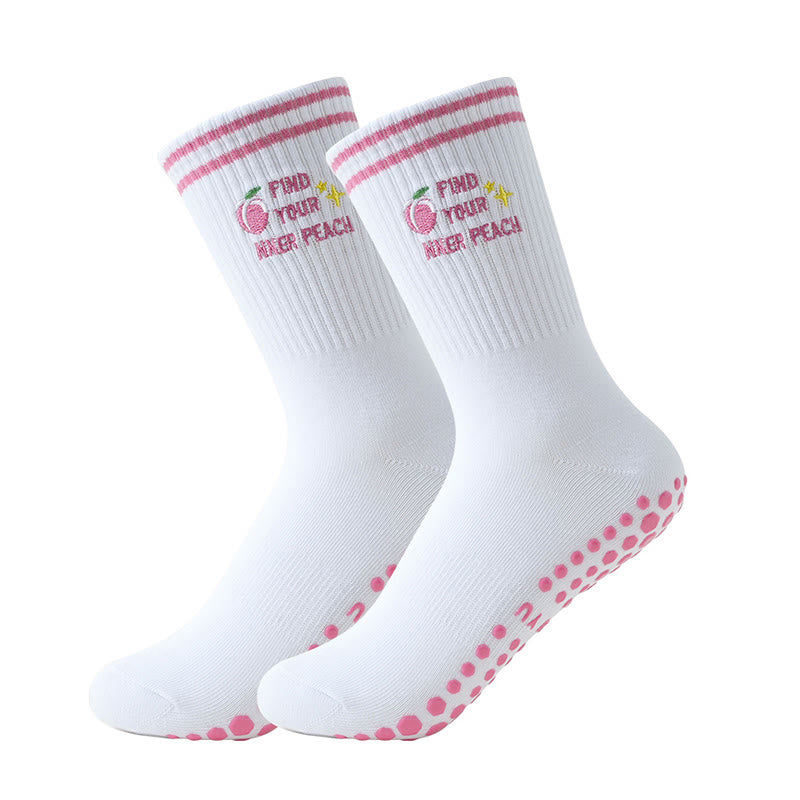 Pinke Pfirsichfarbene Socken mit rutschfester Oberfläche (3 Paar) - image 4