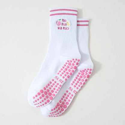Pinke Pfirsichfarbene Socken mit rutschfester Oberfläche (3 Paar) - image 1