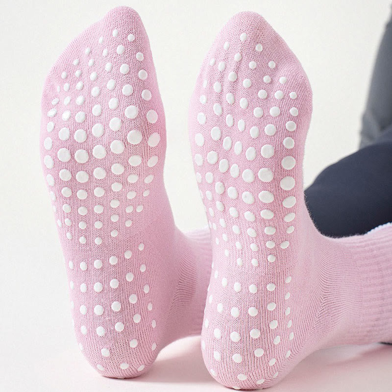 Feine Socken mit Schleifenstickerei und rutschfester Oberfläche (4 Paar) - image 3