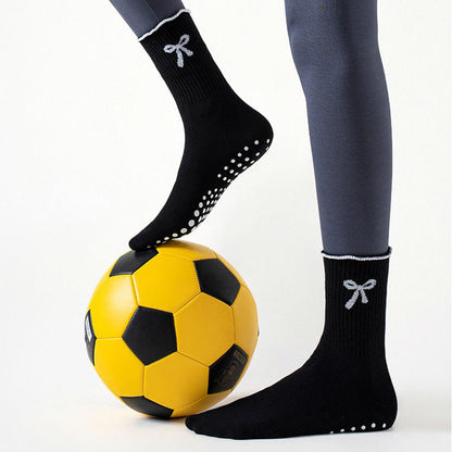 Feine Socken mit Schleifenstickerei und rutschfester Oberfläche (4 Paar) - image 10