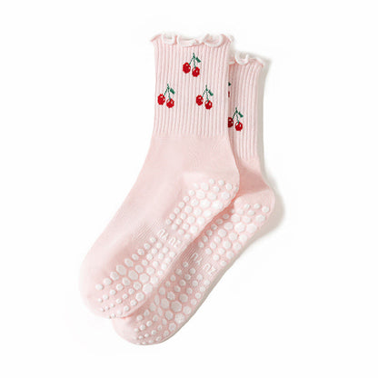 Kirsch-Zitronen-Socken mit rutschfester Oberfläche (3 Paar) - Rosa - EU36-40 (US3-7) - image 13