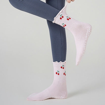 Kirsch-Zitronen-Socken mit rutschfester Oberfläche (3 Paar) - image 1
