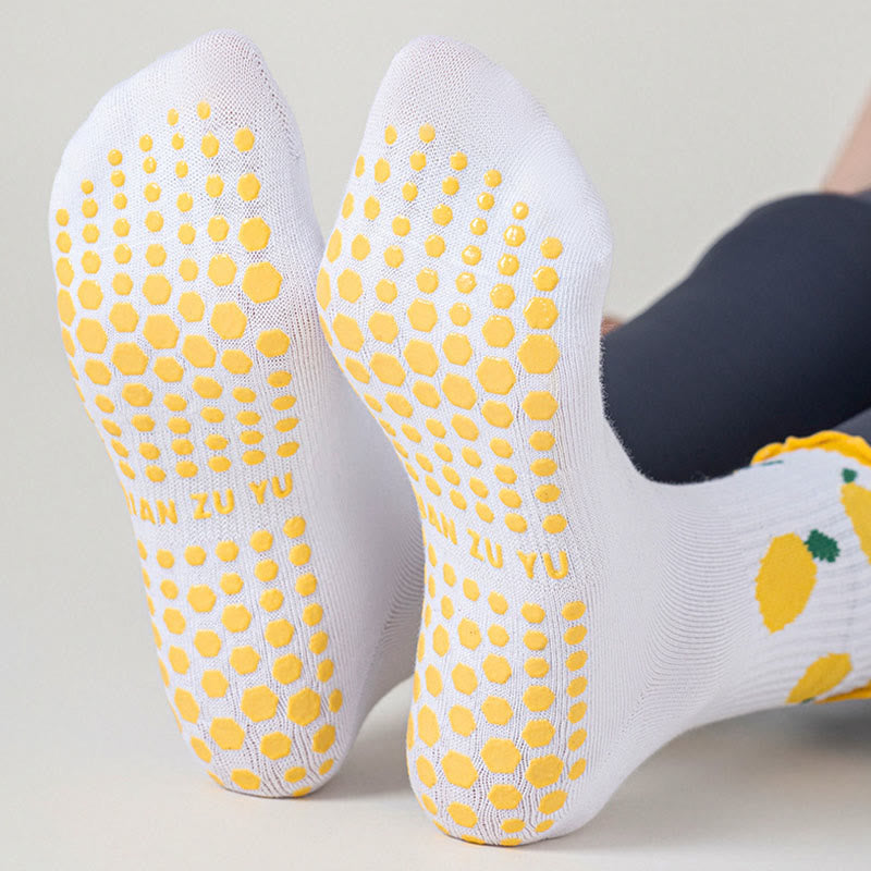 Kirsch-Zitronen-Socken mit rutschfester Oberfläche (3 Paar) - image 11