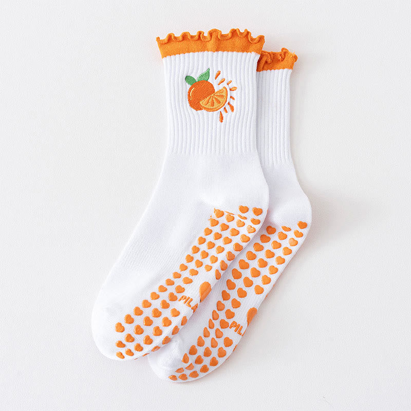 Grip-Socken der Fruit Series (3 Paar) - Orange - EU36-40 (US3-7) - image 9