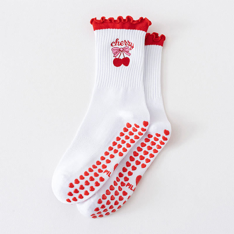 Grip-Socken der Fruit Series (3 Paar) - Rot - EU36-40 (US3-7) - image 10