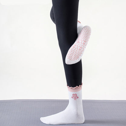 Erdbeer-Kirsch-Herz-Socken mit rutschfester Sohle (3 Paar) - image 1