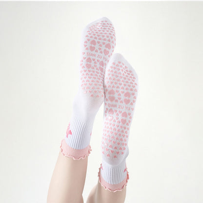 Erdbeer-Kirsch-Herz-Socken mit rutschfester Sohle (3 Paar) - image 4