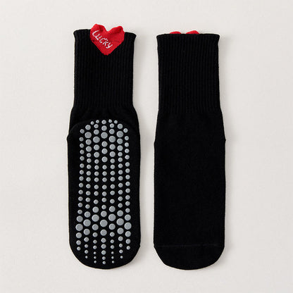 Lucky Heart Grip Socken (4 Paar) - Schwarz - EU36-40 (US3-7) - image 12